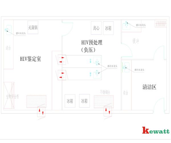 HIV艾滋實(shí)驗(yàn)室平面布局圖與整體結(jié)構(gòu)圖