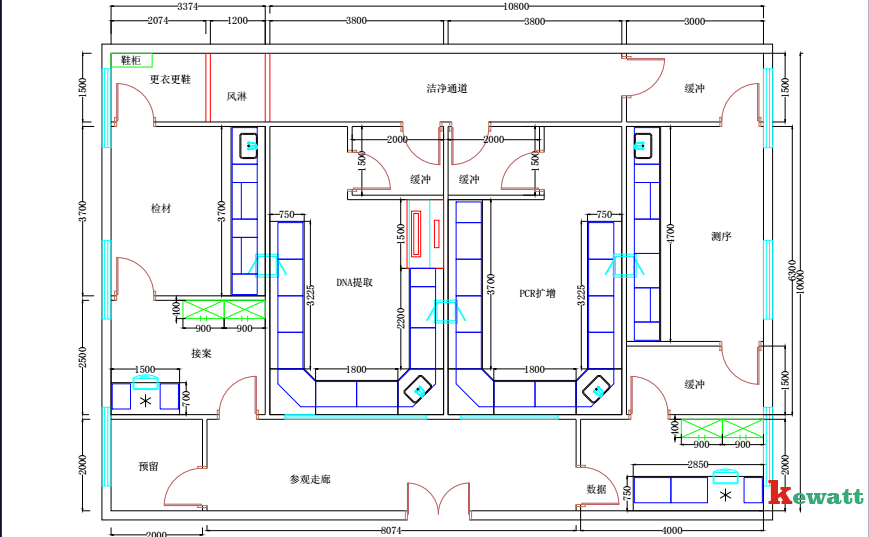 藥廠DNA實(shí)驗(yàn)室平面設(shè)計(jì)圖